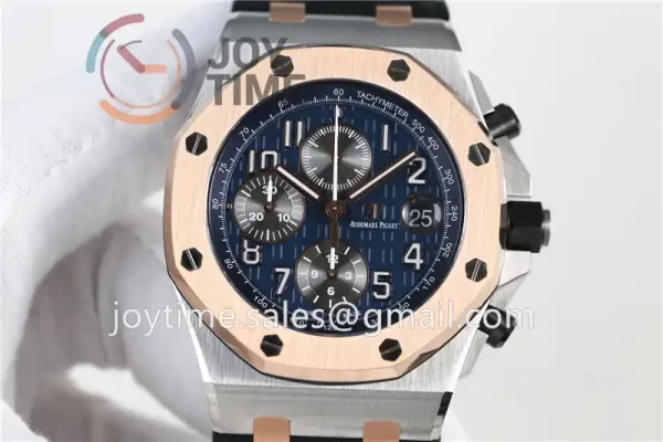 Audemars Piguet Royal Oak Offshore 42mm 1:1 Best Edition SS RG Bezel Leather Strap A3126