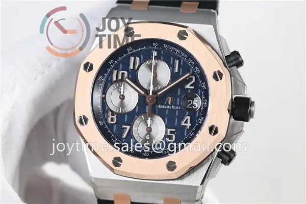 Audemars Piguet Royal Oak Offshore 42mm 1:1 Best Edition SS RG Bezel Leather Strap A3126