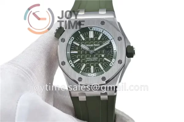 Audemars Piguet Royal Oak Offshore Diver 15710 1:1 Best Edition SS 42mm Rubber Strap A3120