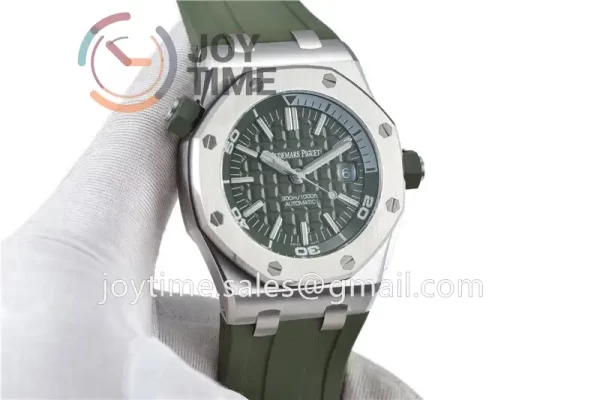 Audemars Piguet Royal Oak Offshore Diver 15710 1:1 Best Edition SS 42mm Rubber Strap A3120