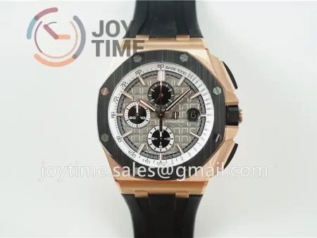 Audemars Piguet Royal Oak Offshore 44mm 1:1 Best Edition RG Ceramic Bezel Rubber Strap A3126