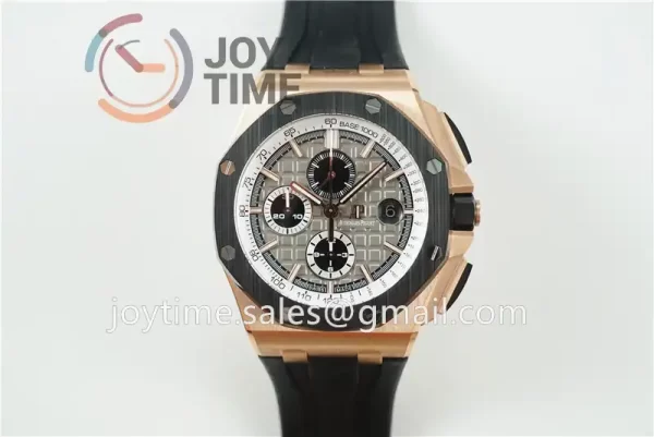 Audemars Piguet Royal Oak Offshore 44mm 1:1 Best Edition RG Ceramic Bezel Rubber Strap A3126