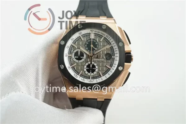 Audemars Piguet Royal Oak Offshore 44mm 1:1 Best Edition RG Ceramic Bezel Rubber Strap A3126