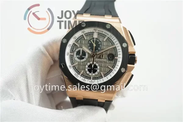 Audemars Piguet Royal Oak Offshore 44mm 1:1 Best Edition RG Ceramic Bezel Rubber Strap A3126