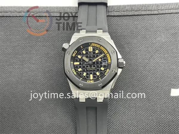 Audemars Piguet Royal Oak Offshore Diver 15720 IPF 1:1 Best Edition SS 42mm Ceramic Bezel Rubber Strap A4308