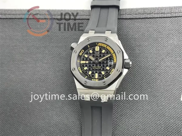 Audemars Piguet Royal Oak Offshore Diver 15720 IPF 1:1 Best Edition SS 42mm Ceramic Bezel Rubber Strap A4308