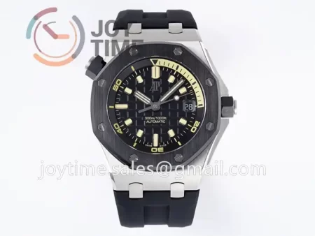 Audemars Piguet Royal Oak Offshore Diver 15720 ZF 1:1 Best Edition SS 42mm Ceramic Bezel Rubber Strap A4308