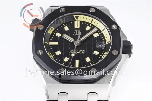 Audemars Piguet Royal Oak Offshore Diver 15720 ZF 1:1 Best Edition SS 42mm Ceramic Bezel Rubber Strap A4308