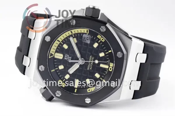 Audemars Piguet Royal Oak Offshore Diver 15720 ZF 1:1 Best Edition SS 42mm Ceramic Bezel Rubber Strap A4308