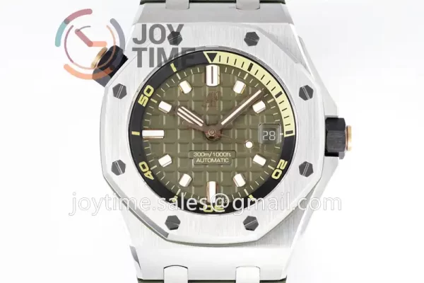 Audemars Piguet Royal Oak Offshore Diver 15720 ZF 1:1 Best Edition SS 42mm Rubber Strap A4308