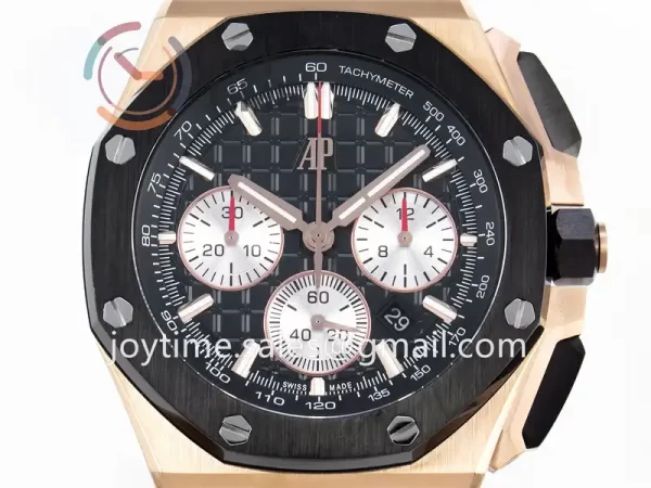 Audemars Piguet Royal Oak Offshore 44mm APF 1:1 Best Edition RG Ceramic Bezel Rubber Strap A3126