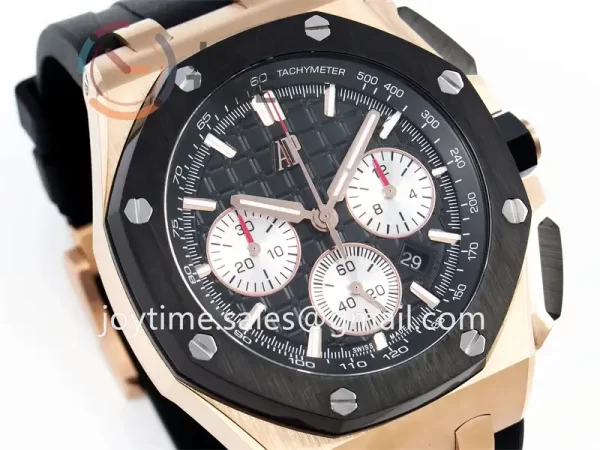 Audemars Piguet Royal Oak Offshore 44mm APF 1:1 Best Edition RG Ceramic Bezel Rubber Strap A3126