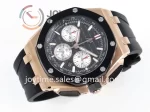 Audemars Piguet Royal Oak Offshore 44mm APF 1:1 Best Edition RG Ceramic Bezel Rubber Strap A3126