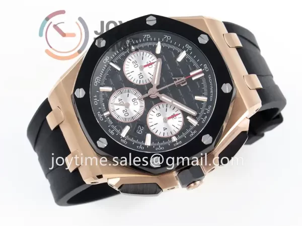 Audemars Piguet Royal Oak Offshore 44mm APF 1:1 Best Edition RG Ceramic Bezel Rubber Strap A3126