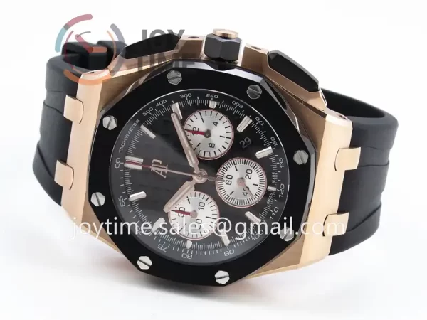 Audemars Piguet Royal Oak Offshore 44mm APF 1:1 Best Edition RG Ceramic Bezel Rubber Strap A3126