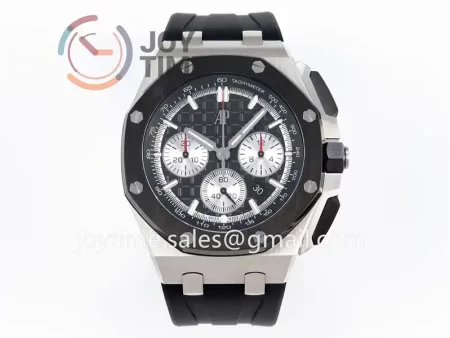 Audemars Piguet Royal Oak Offshore 44mm APF 1:1 Best Edition SS Ceramic Bezel Rubber Strap A3126