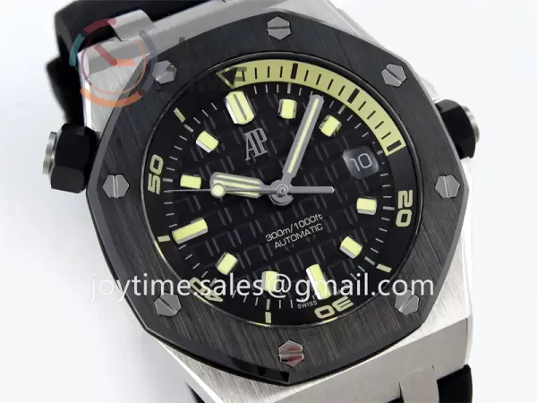 Audemars Piguet Royal Oak Offshore Diver 15720 APS 1:1 Best Edition SS 42mm Ceramic Bezel Rubber Strap Super Clone A4308