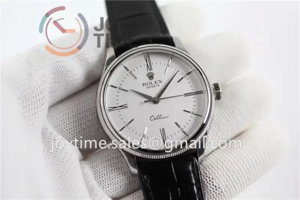 Rolex Cellini 50505 1:1 Best Edition SS Leather Strap A3132