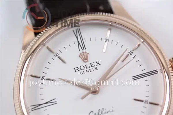 Rolex Cellini 50505 1:1 Best Edition RG Leather Strap A3132