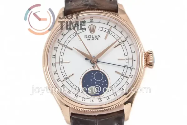 Rolex Cellini 50535 Moonphase 1:1 Best Edition RG Leather Strap A3195