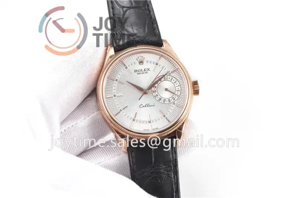 Rolex Cellini 50519 GMF 1:1 Best Edition RG Leather Strap A3165