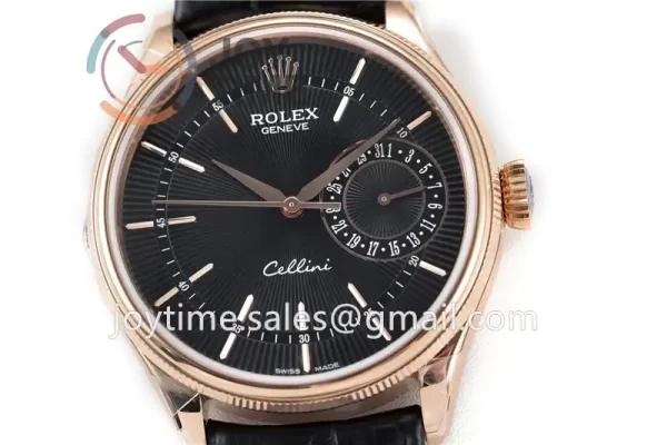 Rolex Cellini 50519 GMF 1:1 Best Edition RG Leather Strap A3165