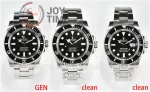 Rolex Submariner 114060 No Date Clean 1:1 Best Edition SS 40mm Ceramic Bezel SS Bracelet VR3130