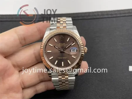 Rolex DateJust VSF 1:1 Best Edition SS 41mm RG Bezel SS/RG Bracelet VS3235