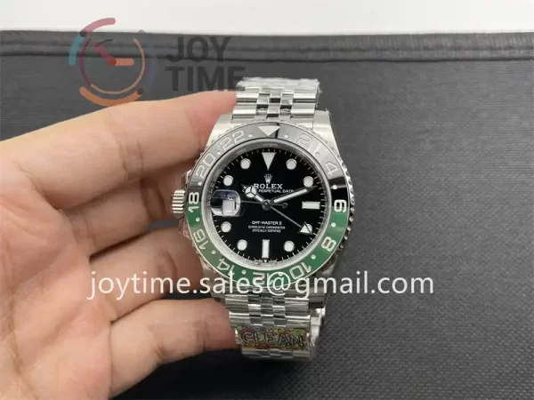 Rolex GMT Master II  126720VTNR Clean 1:1 Best Edition SS 40mm Green/Black Ceramic Bezel SS Bracelet VR3186