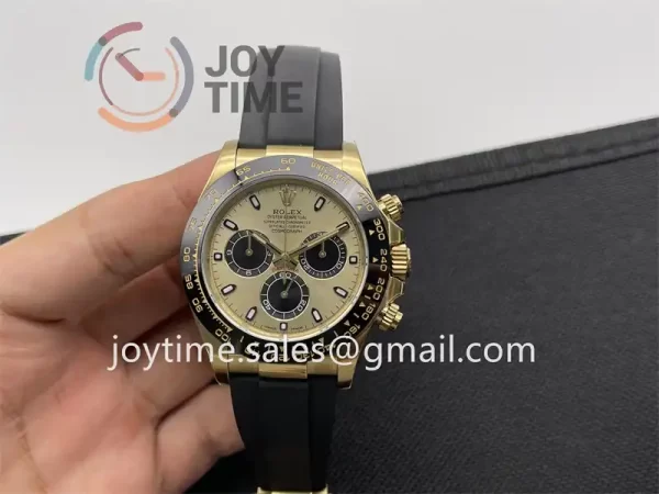 Rolex Daytona 116518 Clean 1:1 Best Edition YG 40mm Ceramic Bezel Rubber Strap A4130