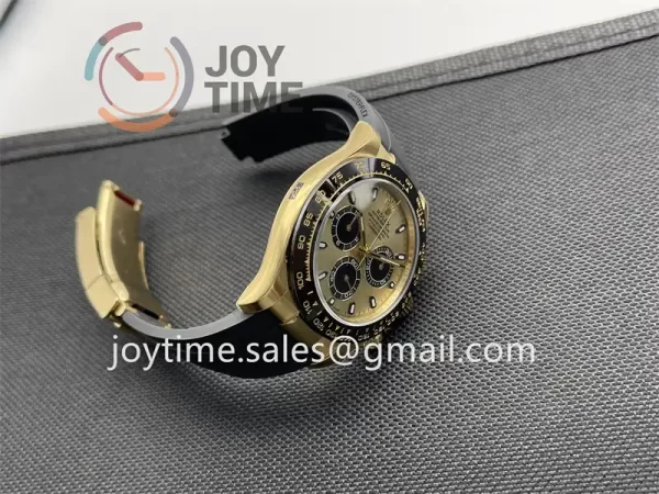 Rolex Daytona 116518 Clean 1:1 Best Edition YG 40mm Ceramic Bezel Rubber Strap A4130