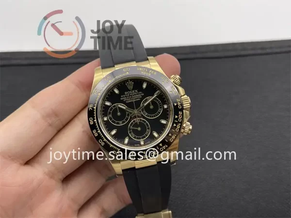 Rolex Daytona 116518 Clean 1:1 Best Edition YG 40mm Ceramic Bezel Rubber Strap A4130