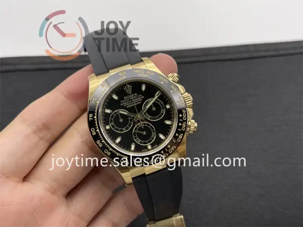 Rolex Daytona 116518 Clean 1:1 Best Edition YG 40mm Ceramic Bezel Rubber Strap A4130