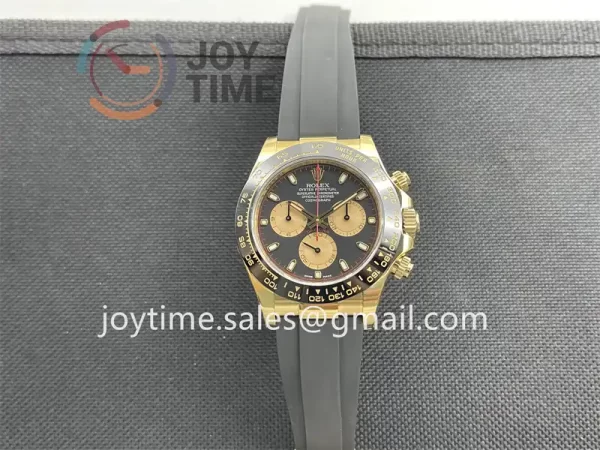 Rolex Daytona 116518 Clean 1:1 Best Edition YG 40mm Ceramic Bezel Rubber Strap A4130