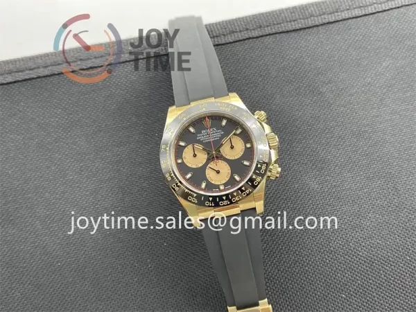 Rolex Daytona 116518 Clean 1:1 Best Edition YG 40mm Ceramic Bezel Rubber Strap A4130