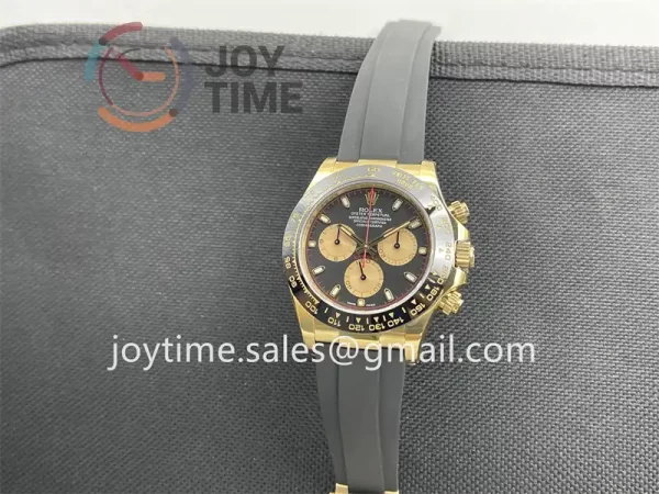 Rolex Daytona 116518 Clean 1:1 Best Edition YG 40mm Ceramic Bezel Rubber Strap A4130