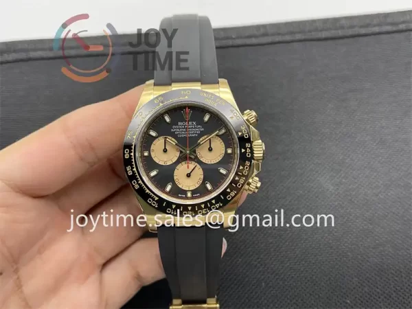 Rolex Daytona 116518 Clean 1:1 Best Edition YG 40mm Ceramic Bezel Rubber Strap A4130