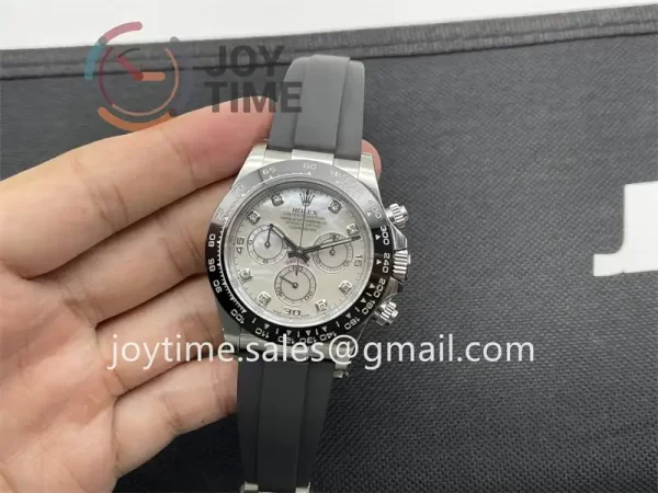 Rolex Daytona 116519 Clean 1:1 Best Edition SS 40mm Ceramic Bezel Rubber Strap A4130