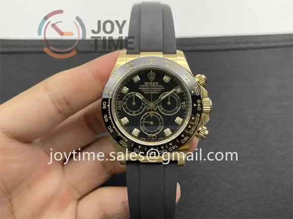 Rolex Daytona 116518 Clean 1:1 Best Edition YG 40mm Ceramic Bezel Rubber Strap A4130