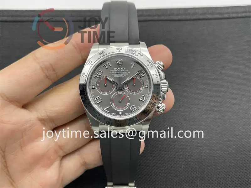 Rolex Daytona 116519 Clean 1:1 Best Edition SS 40mm Ceramic Bezel Rubber Strap A4130