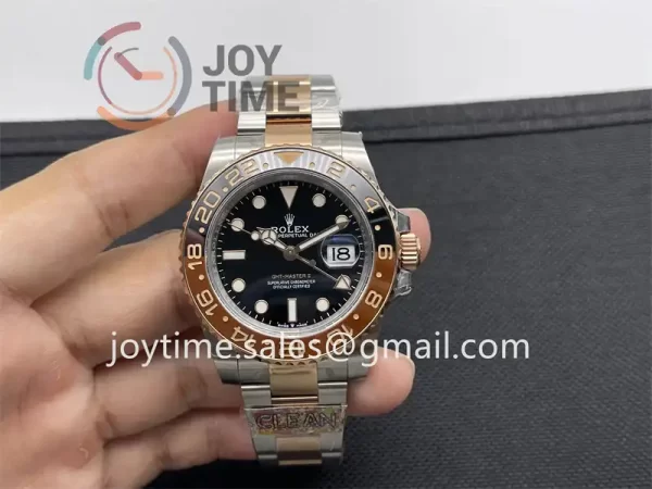 Rolex GMT Master II 126711CHNR Clean 1:1 Best Edition SS 40mm Black/Brown Ceramic Bezel RG/SS Bracelet VR3186