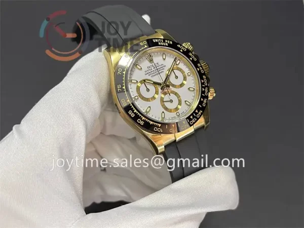 Rolex Daytona 116518 Clean 1:1 Best Edition YG 40mm Ceramic Bezel Rubber Strap A4130