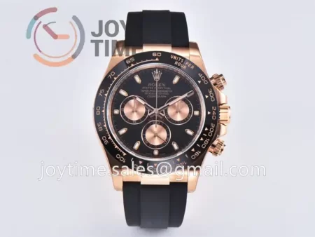 Rolex Daytona 116515 Clean 1:1 Best Edition RG 40mm Ceramic Bezel Rubber Strap A4130