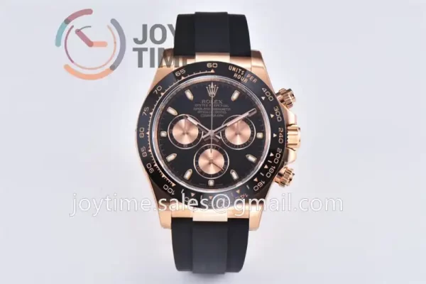 Rolex Daytona 116515 Clean 1:1 Best Edition RG 40mm Ceramic Bezel Rubber Strap A4130