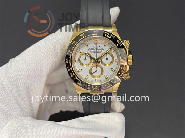 Rolex Daytona 116518 Clean 1:1 Best Edition YG 40mm Ceramic Bezel Rubber Strap A4130