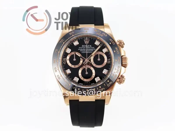 Rolex Daytona 116515 Clean 1:1 Best Edition RG 40mm Ceramic Bezel Rubber Strap A4130