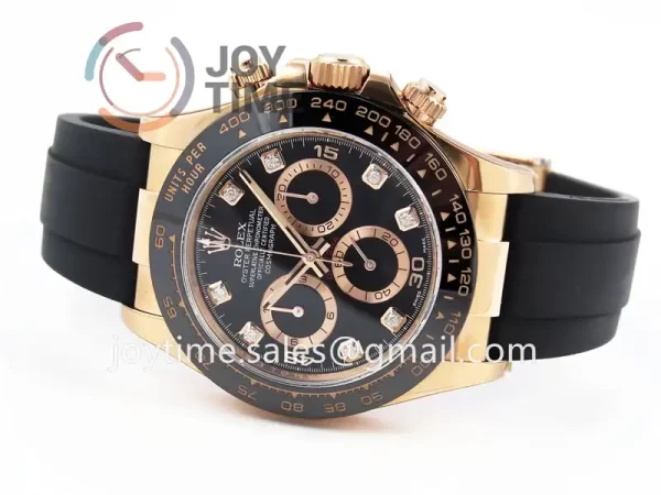 Rolex Daytona 116515 Clean 1:1 Best Edition RG 40mm Ceramic Bezel Rubber Strap A4130