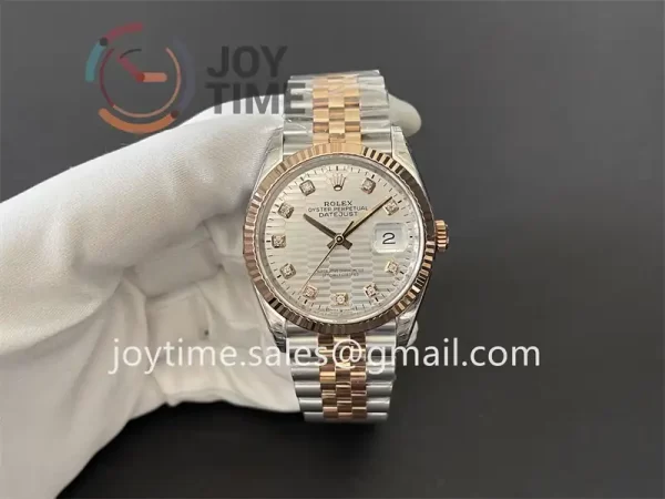 Rolex DateJust VSF 1:1 Best Edition SS 36mm RG Bezel SS/RG Bracelet VS3235