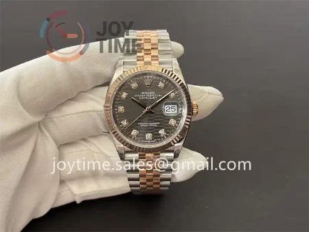 Rolex DateJust VSF 1:1 Best Edition SS 36mm RG Bezel SS/RG Bracelet VS3235