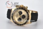 Rolex Daytona 126518 Clean 1:1 Best Edition YG 40mm Ceramic Bezel Rubber Strap SH4131